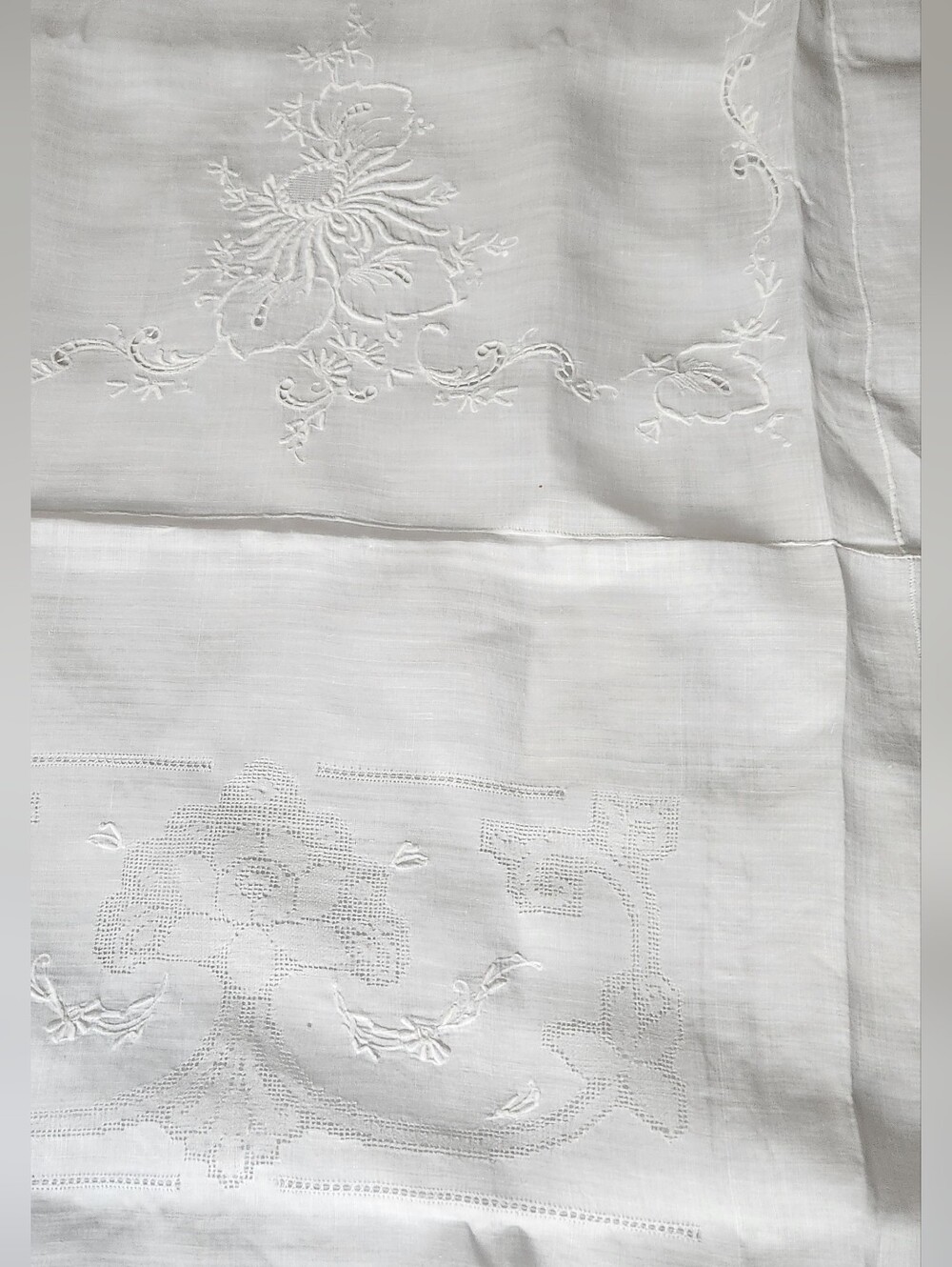 PREMIUM SHEER LINEN TABLECLOTH NICE EMBROIDERY - Picture 11 of 12